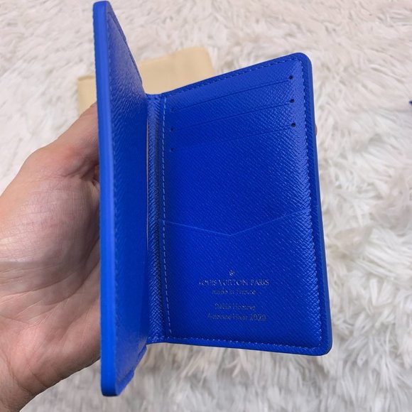 ❌SOLD❌ Louis Vuitton Clouds Pocket Organizer Card Wallet PO Virgil Abloh Blue - Picture 10 of 14